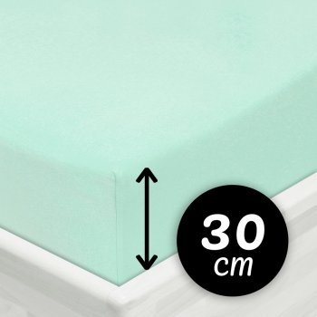 Jersey napínací prostěradlo na vysokou matraci JR-034 Mintové - Biante.cz Jersey napínací prostěradlo na vysokou matraci JR-034 Mintové - Biante.cz