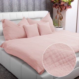 Mušelínové ložní povlečení Nature MSN-078 Pudrově růžové - Biante.cz