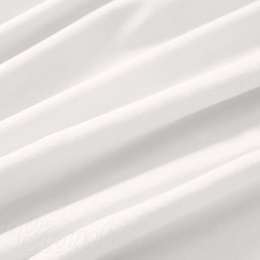 Zamatová látka Velvet Prémium SVP-024 Krémovo biela - šírka 300 cm - detail 4 - Biante.sk