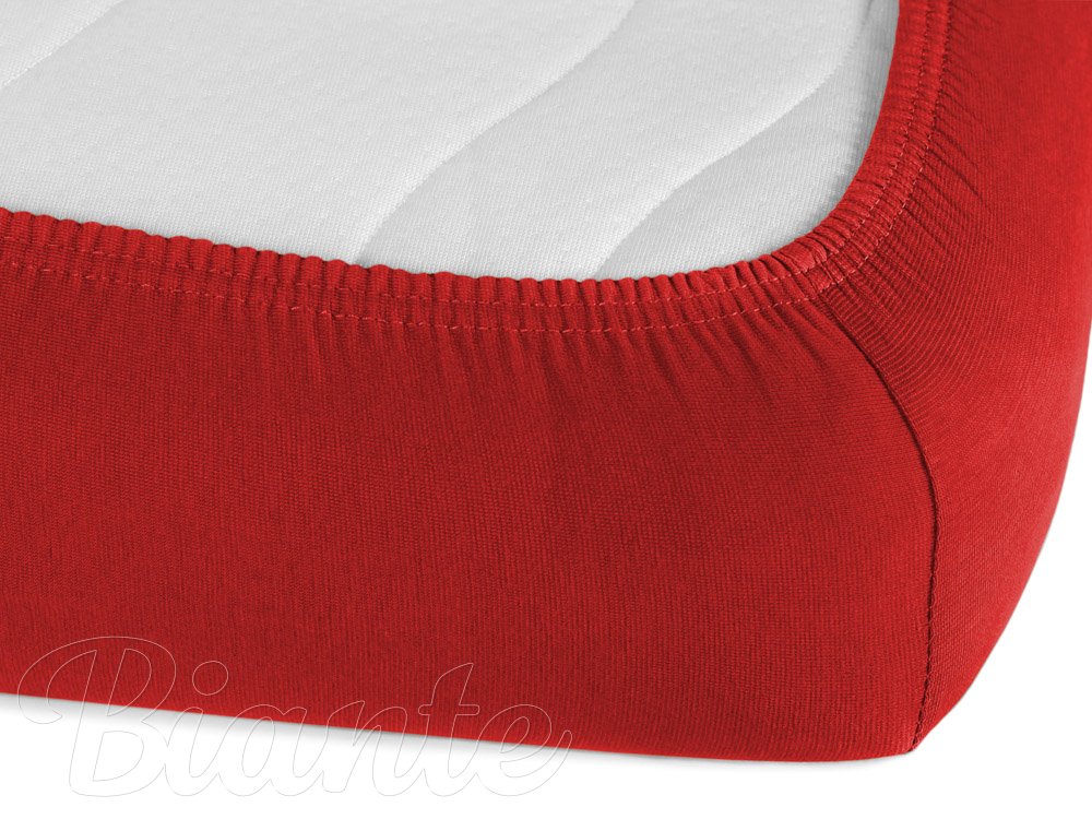 Dětské jersey napínací prostěradlo do postýlky JR-007 Sytě červené - detail 2 - Biante.cz Dětské jersey napínací prostěradlo do postýlky JR-007 Sytě červené - detail 2 - Biante.cz