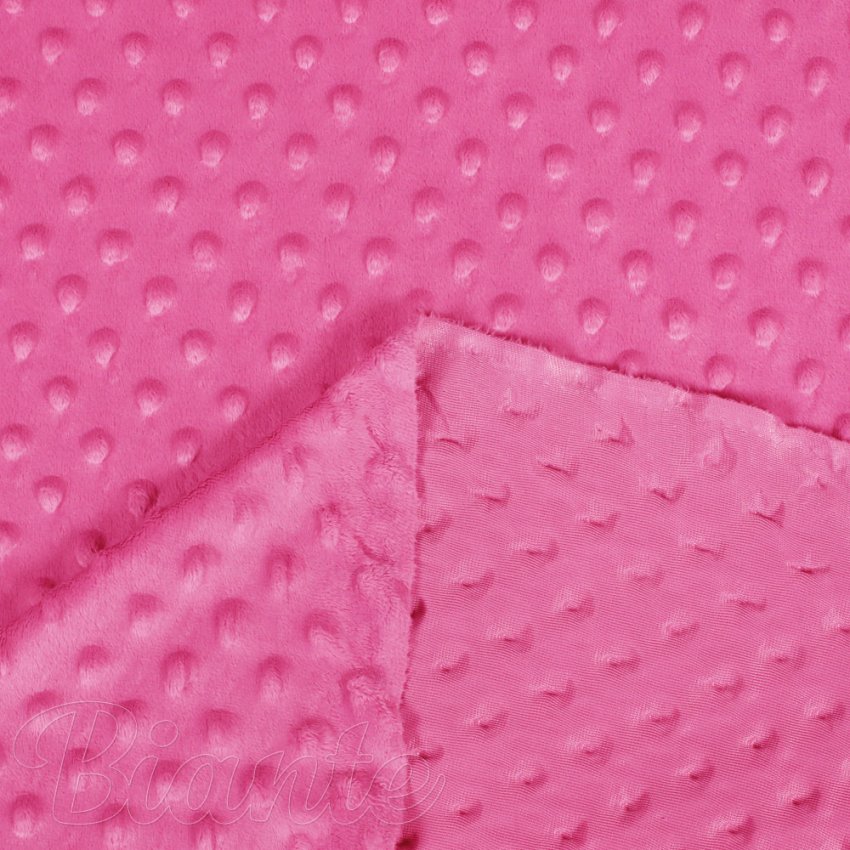 Dětská látka Minky 3D puntíky MKP-020 Růžovo fialová - šířka 150 cm - detail 3 - Biante.cz