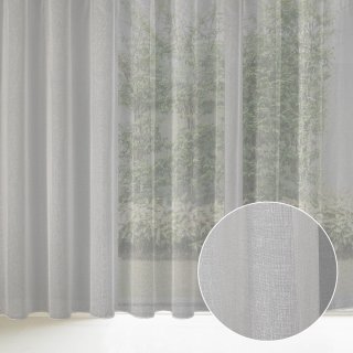 Záclona - svetlo sivý režný vzor s olovkom ZAC-024 výška 305 cm