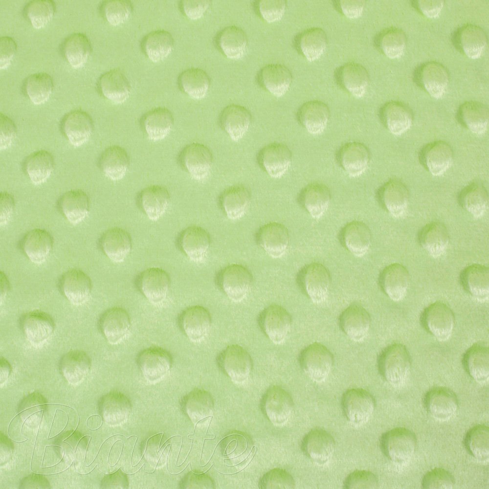 Dětská látka Minky 3D puntíky MKP-005 Pastelová světle zelená - šířka 150 cm - detail 6 - Biante.cz