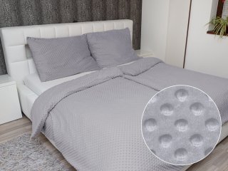 Hřejivé ložní povlečení Minky 3D puntíky MKP-048 Šedé - Biante.cz Hřejivé ložní povlečení Minky 3D puntíky MKP-048 Šedé - Biante.cz