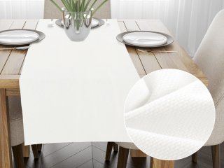 Sametový běhoun na stůl Velvet Brick SVB-202 Smetanově bílý - Biante.cz Sametový běhoun na stůl Velvet Brick SVB-202 Smetanově bílý - Biante.cz