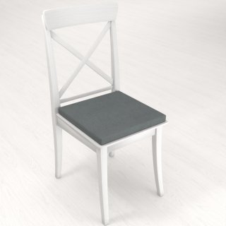 Čtvercový podsedák z imitace broušené kůže Alcantara ALC-019 Antracitově šedý - 38x38x3 cm - detail 1 - Biante.cz