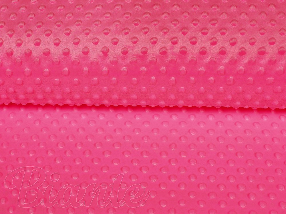 Dětská látka Minky 3D puntíky MKP-009 Fuchsiová - šířka 150 cm - detail 4 - Biante.cz Dětská látka Minky 3D puntíky MKP-009 Fuchsiová - šířka 150 cm - detail 4 - Biante.cz