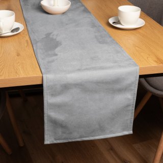 Běhoun na stůl/imitace broušené kůže Alcantara ALC-020 Světlý béžovošedý - Biante.cz