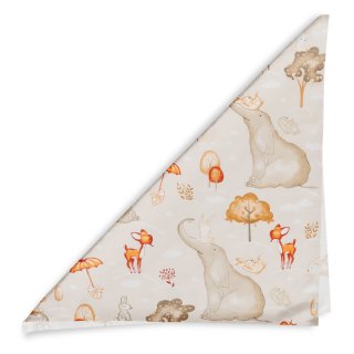 Dětský bavlněný šátek Sandra SA-692 Slon a jeho kamarádi na světle šedobéžovém - detail 1 - Biante.cz Dětský bavlněný šátek Sandra SA-692 Slon a jeho kamarádi na světle šedobéžovém - detail 1 - Biante.cz