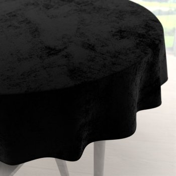 Sametový kulatý ubrus Velvet Premium SVP-041 Černý - Biante.cz