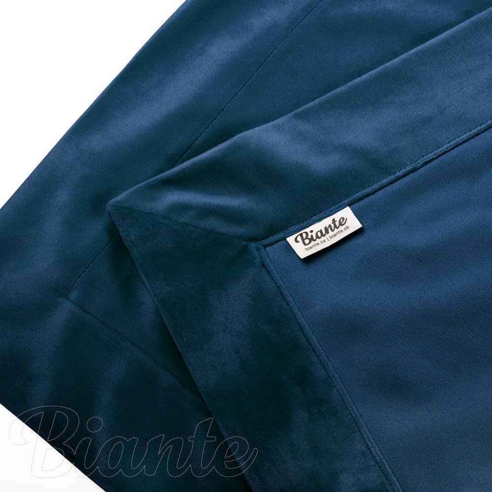 Sametový přehoz/běhoun na postel Velvet Premium SVP-028 Petrolejově modrý - detail 1 - Biante.cz