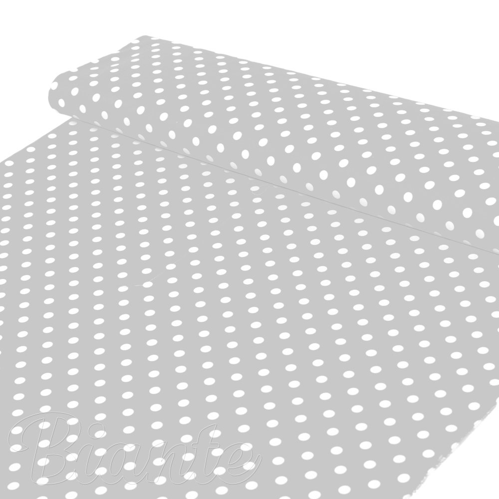 Bavlněná látka/plátno Sandra SA-676 Bílé puntíky na světle šedém - šířka 140 cm - detail 1 - Biante.cz
