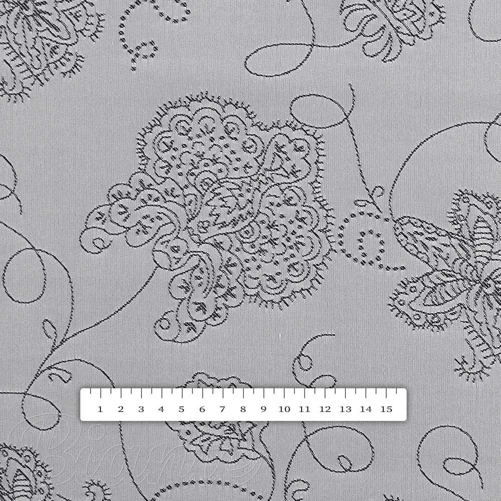 Teflonová látka na ubrusy TF-083 Květované ornamenty na šedém - šířka 170 cm - detail 5 - Biante.cz