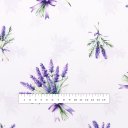 Teflonová látka na ubrusy TF-128 Snítky levandulí na bílém - šířka 155 cm - detail 7 - Biante.cz