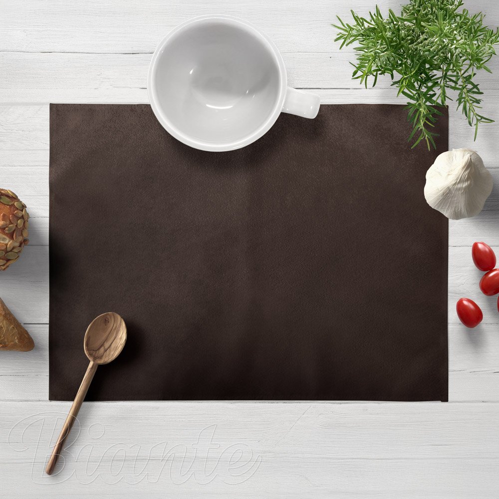 Sametové prostírání na stůl Velvet Premium SVP-016 Tmavě hnědé - Biante.cz