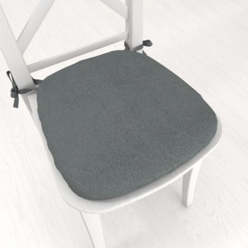 Oblý podsedák z imitace broušené kůže Alcantara ALC-019 Antracitově šedý - 39x37x3 cm - Biante.cz Oblý podsedák z imitace broušené kůže Alcantara ALC-019 Antracitově šedý - 39x37x3 cm - Biante.cz