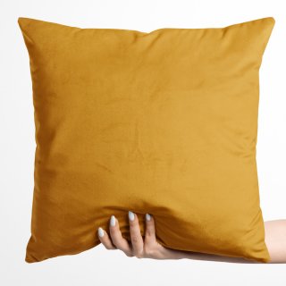 Zamatová obliečka na vankúš Velvet Prémium SVP-37 Zlatisto oranžová - Biante.sk