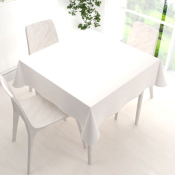 Velký sametový čtvercový ubrus Velvet Premium SVP-024 Krémově bílý - detail 1 - Biante.cz