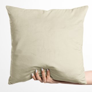Sametový povlak na polštář Velvet Premium SVP-003 Smetanový 40x40 cm - SKLADEM