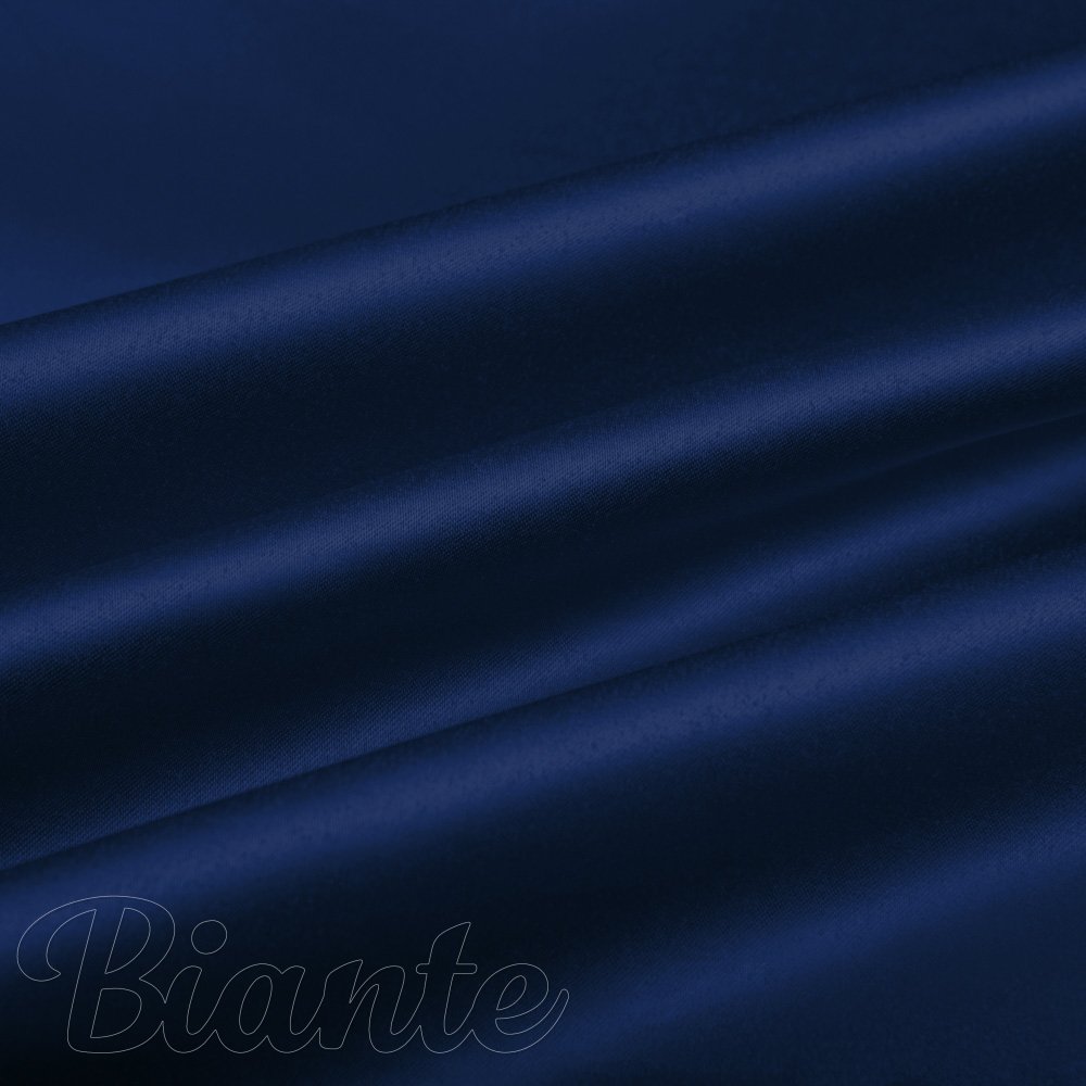 Látka polyesterový satén LUX-047 Námořnická modrá - šířka 150 cm - Biante.cz