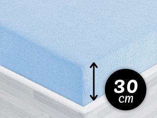 Froté napínacie prestieradlo na vysoký matrac FR-014 Nebesky modré - Biante.sk Froté napínacie prestieradlo na vysoký matrac FR-014 Nebesky modré - Biante.sk
