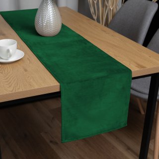 Sametový běhoun na stůl Velvet Premium SVP-032 Zelený - Biante.cz