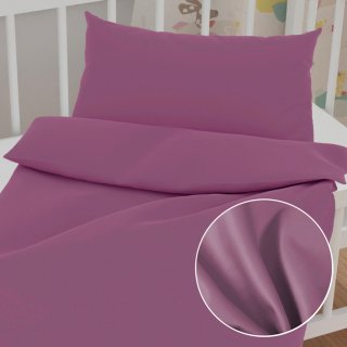 Dětské saténové povlečení do postýlky ST-015 Fialová lila - Biante.cz