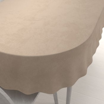 Velký sametový oválný ubrus Velvet Premium SVP-042 Béžovohnědý - Biante.cz