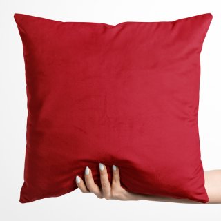 Sametový povlak na polštář Velvet Premium SVP-051 Sytě červený - Biante.cz