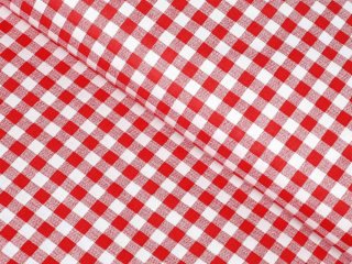 Bavlnená látka/plátno Sandra SA-056 Červeno-biele kocky - šírka 150 cm - detail 1 - Biante.sk