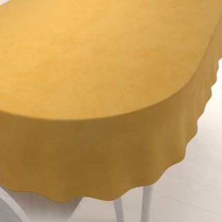 Sametový oválný ubrus Velvet Premium SVP-009 Hořčicový - Biante.cz Sametový oválný ubrus Velvet Premium SVP-009 Hořčicový - Biante.cz
