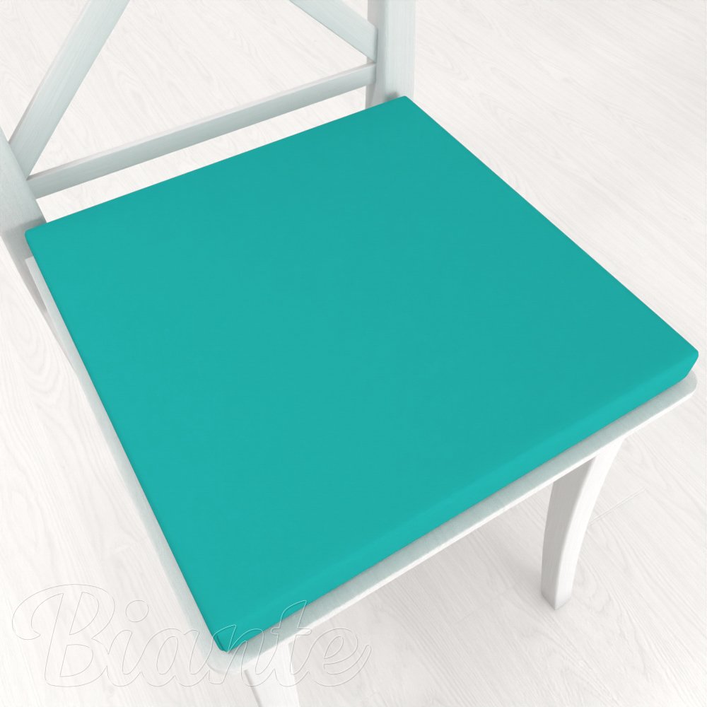 Čtvercový podsedák Rongo RG-020 Tyrkysový - 38x38x3 cm - Biante.cz