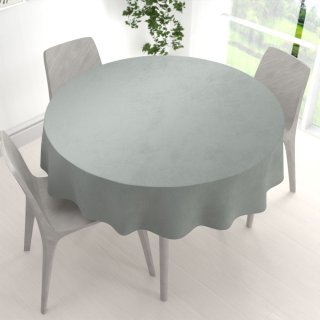 Sametový kulatý ubrus Velvet Premium SVP-046 Světle šedý - detail 1 - Biante.cz