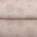 Teflonová látka na ubrusy TF-129 Hnědé květované ornamenty na šedobéžovém - šířka 180 cm - detail 4 - Biante.cz