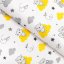 Dětská bavlněná látka/plátno Sandra SA-725 Medvídci na žluto-šedých mráčcích na bílém - šířka 160 cm - Biante.cz