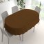 Oválný ubrus/imitace broušené kůže Alcantara ALC-017 Hnědý rezavý - detail 1 - Biante.cz
