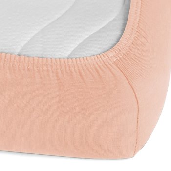 Jersey napínací prostěradlo na vysokou matraci JR-005 Světle broskvové - detail 1 - Biante.cz Jersey napínací prostěradlo na vysokou matraci JR-005 Světle broskvové - detail 1 - Biante.cz