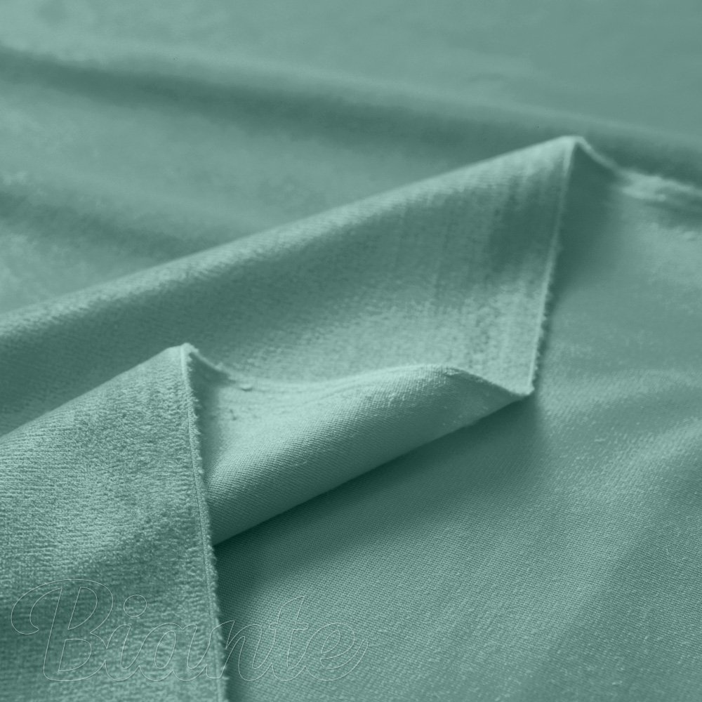 Zamatová látka Velvet Prémium SVP-048 Pastelová ľadovo zelená - šírka 145 cm a 280 cm - detail 5 - Biante.sk