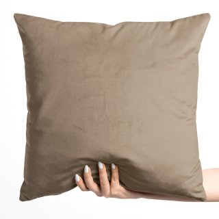 Zamatová obliečka na vankúš Velvet Prémium SVP-034 Kávovo hnedá 50x50 cm - SKLADOM