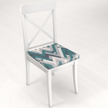 Sametový čtvercový podsedák Tamara TMR-026 Zeleno-šedý designový cik-cak - 38x38x3 cm - detail 1 - Biante.cz Sametový čtvercový podsedák Tamara TMR-026 Zeleno-šedý designový cik-cak - 38x38x3 cm - detail 1 - Biante.cz