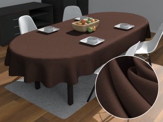 Dekorační oválný ubrus Rongo RG-083 Čokoládově hnědý - Biante.cz Dekorační oválný ubrus Rongo RG-083 Čokoládově hnědý - Biante.cz
