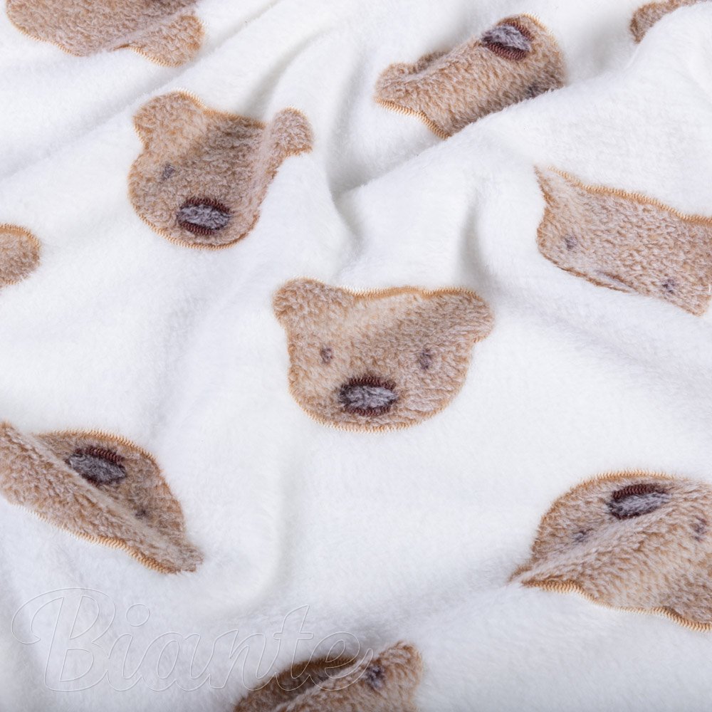 Dětská mikroplyšová deka MIP-029 Medvídci na bílém - detail 3 - Biante.cz