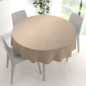 Sametový kulatý ubrus Velvet Premium SVP-042 Béžovohnědý - detail 1 - Biante.cz