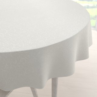 Teflonový kulatý ubrus TF-010 Ornamenty - smetanový - Biante.cz