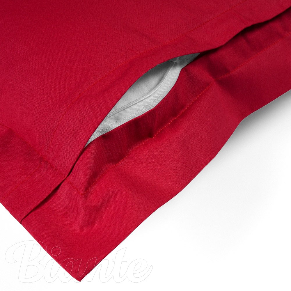 Bavlněný povlak na polštář s lemem Moni MO-050 Červený - detail 1 - Biante.cz