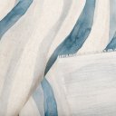 Dekorační látka Elen PM-129 Modré akvarelové vlny na režném - šířka 150 cm - detail 6 - Biante.cz