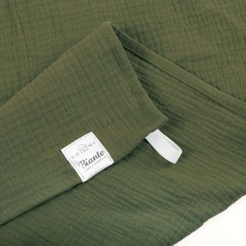 Mušelínová utěrka Nature MSN-022 Tmavá olivově zelená - sada 3 ks - detail 1 - Biante.cz Mušelínová utěrka Nature MSN-022 Tmavá olivově zelená - sada 3 ks - detail 1 - Biante.cz