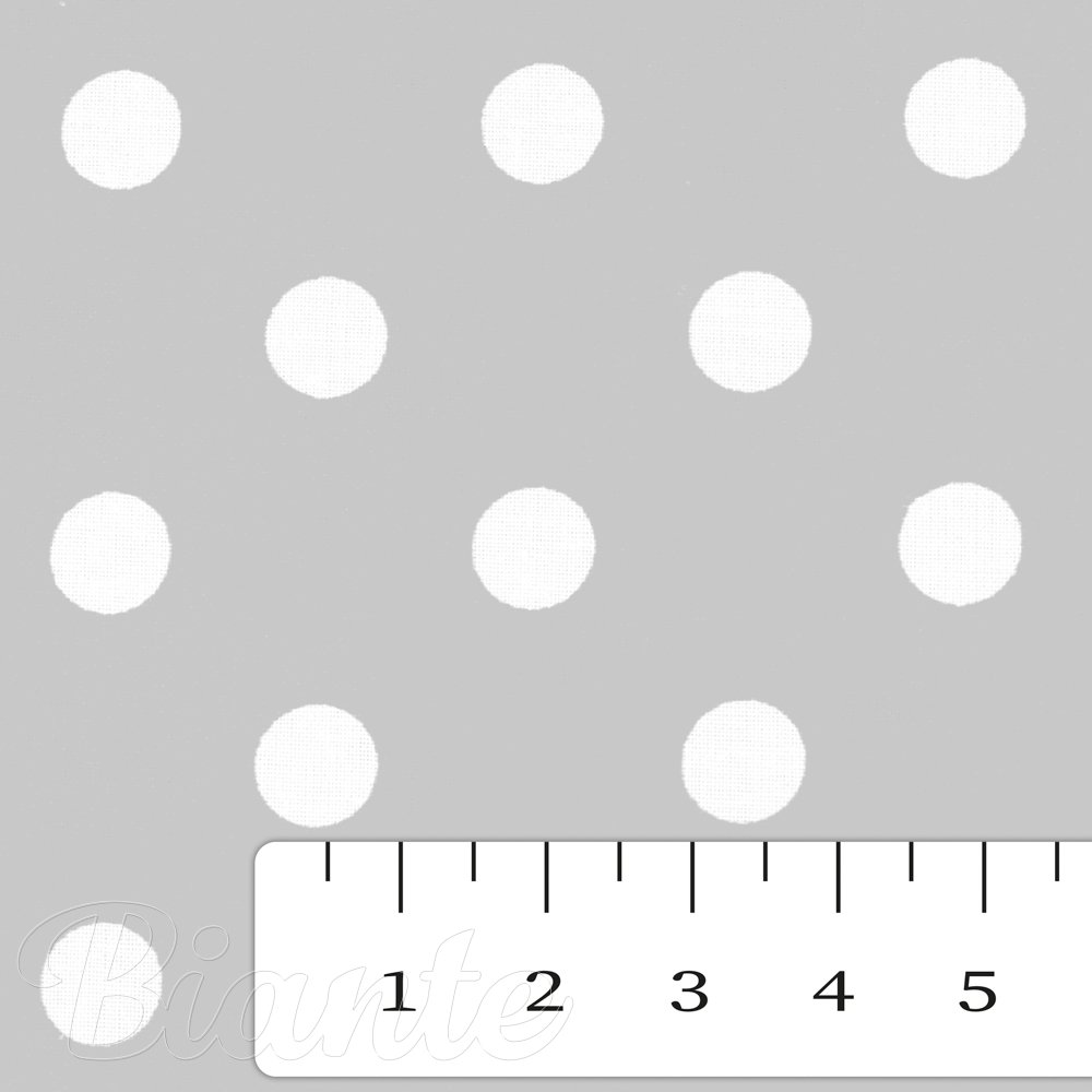 Bavlněná látka/plátno Sandra SA-676 Bílé puntíky na světle šedém - šířka 140 cm - detail 3 - Biante.cz