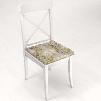 Sametový čtvercový podsedák Tamara TMR-055 Abstraktní zelené květy na zelenošedém - 38x38x3 cm - detail 1 - Biante.cz Sametový čtvercový podsedák Tamara TMR-055 Abstraktní zelené květy na zelenošedém - 38x38x3 cm - detail 1 - Biante.cz