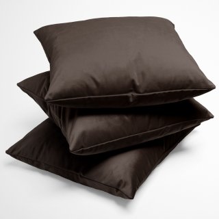 Sametový povlak na polštář Velvet Premium SVP-016 Tmavě hnědý - detail 1 - Biante.cz